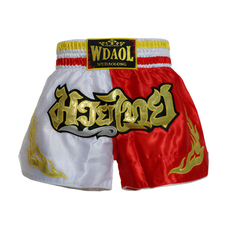 Muay thai black-white comfy shorts