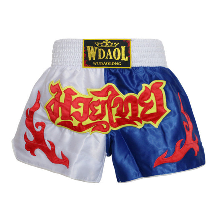 Muay thai black-white comfy shorts