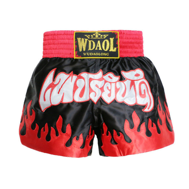 Muay thai black-white comfy shorts