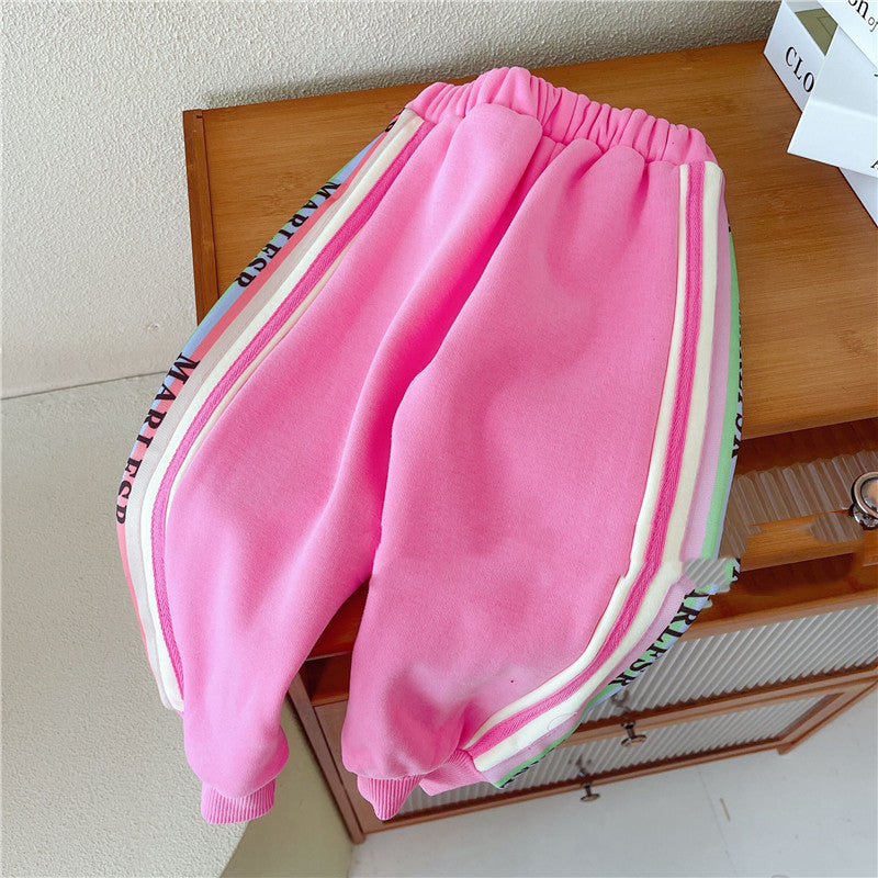 Kids pink/purple sportswear outfit