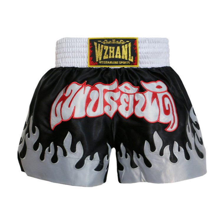 Muay thai black-white comfy shorts