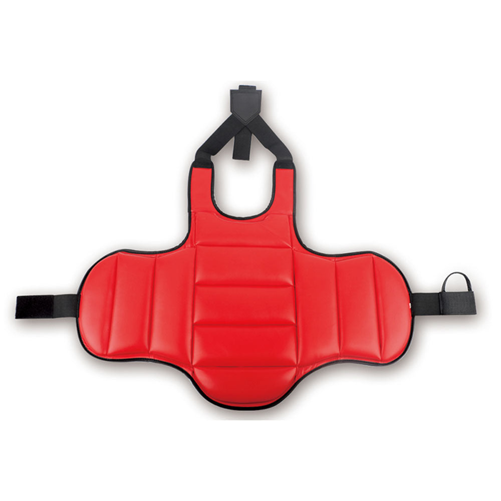 Red and blue front chest protectors