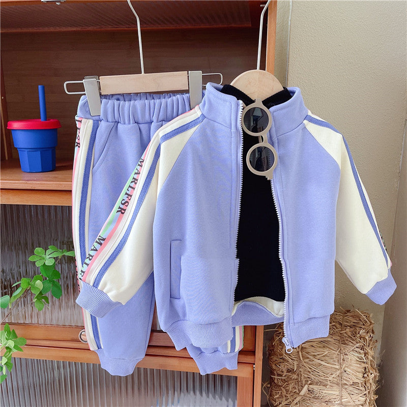 Kids pink/purple sportswear outfit