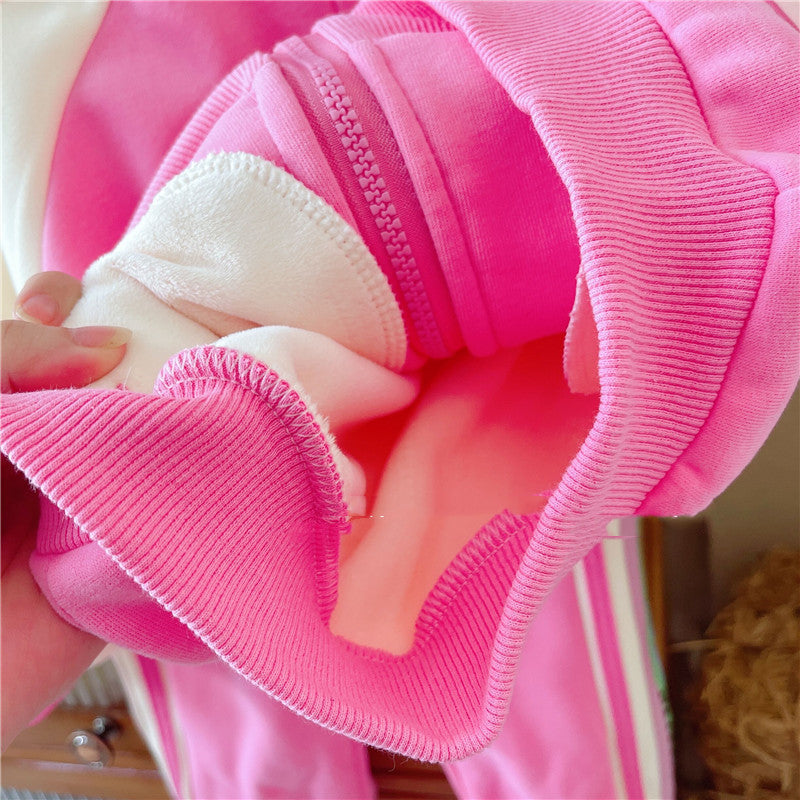 Kids pink/purple sportswear outfit